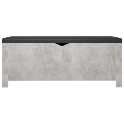 vidaXL Storage Box with Cushion Concrete Gray 41.3"x15.7"x17.7"