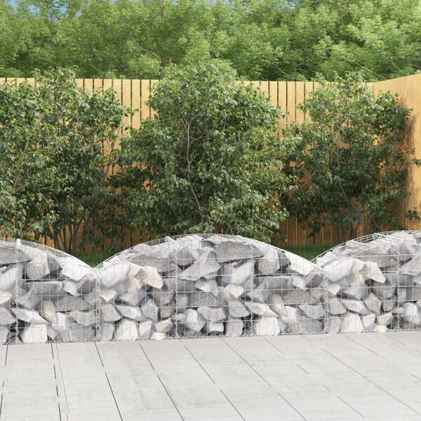 vidaXL Gabion Basket Silver Galvanized iron Decorative Inlays