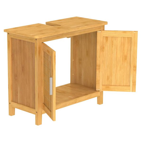EISL Sink Cabinet Natural Bamboo Bamboo Medium Bathroom Cabinet