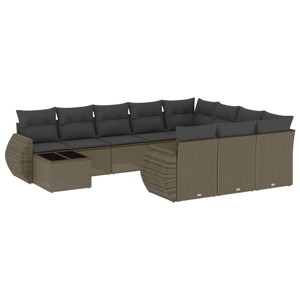 vidaXL Garden Sofa Set Light grey