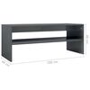 vidaXL Coffee Table High gloss grey Engineered wood Medium Coffee Table
