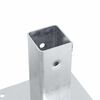 vidaXL Post Bases Square 12 pcs Silver 1.81x1.81" Galvanised Steel