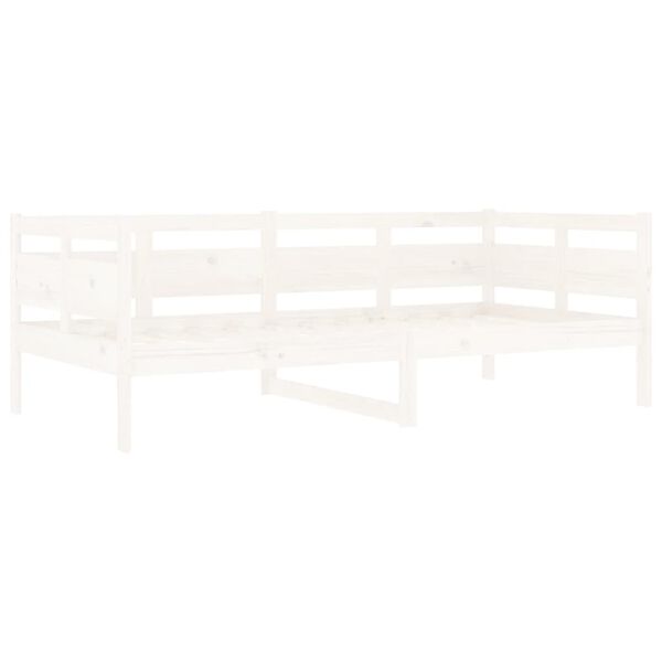 vidaXL Day Bed White Solid pine wood, plywood Single