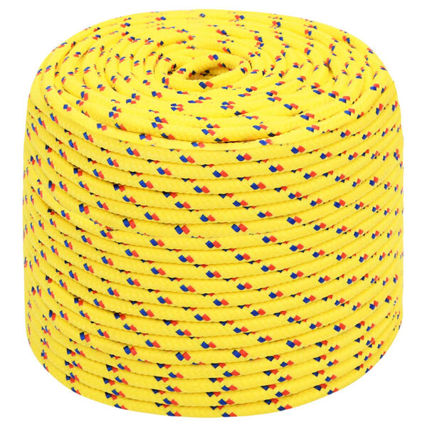 vidaXL Boat Rope Yellow 0.39 " 328.1 ' Polypropylene