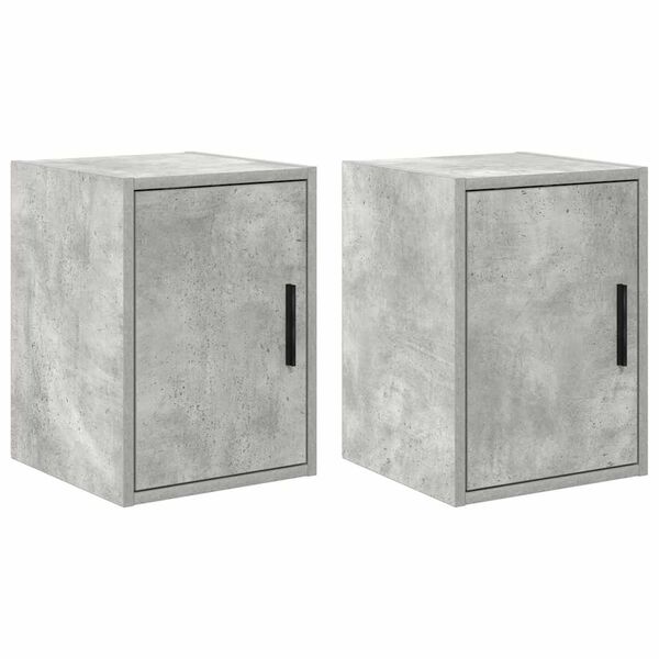 vidaXL Garage Wall Cabinets 2 pcs Concrete Grey Engineered Wood