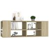 vidaXL Wall-Mounted TV Stand Sonoma Oak 40.2"x13.8"x13.8" Engineered Wood