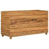 vidaXL Raised Bed Natural Wood Recycled Teak Wood and Steel Medium