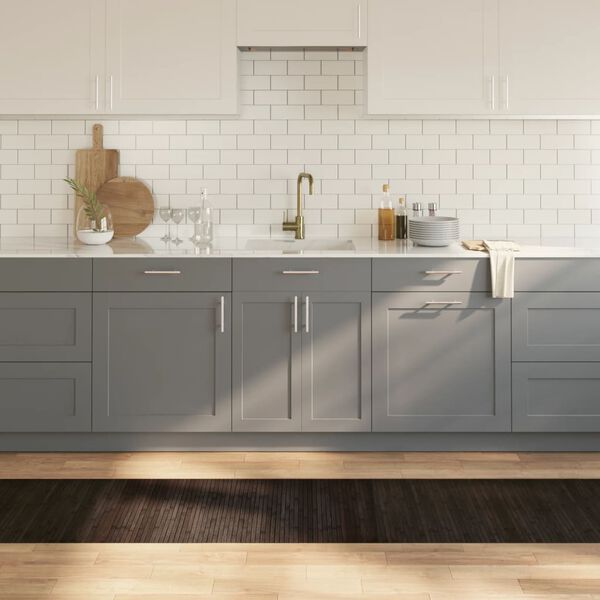 vidaXL Rug Dark Brown Bamboo, Polypropylene 23.6 x 196.9 in Non-slip