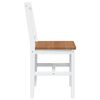 vidaXL Dining Set Brown and White Pine wood Large Durable Dining Set