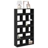 vidaXL Bookcase Black Engineered wood Tall Bookcase Rectangular