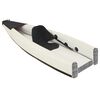 vidaXL Inflatable Kayak Black 147.6x28.3x12.2" Polyester