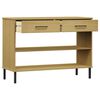 vidaXL Console Cabinet Brown Solid pine wood, metal Medium