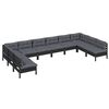 vidaXL Garden Lounge Set Black, Anthracite