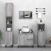 vidaXL Bathroom Cabinet Gray Sonoma Engineered Wood, Metal Standard