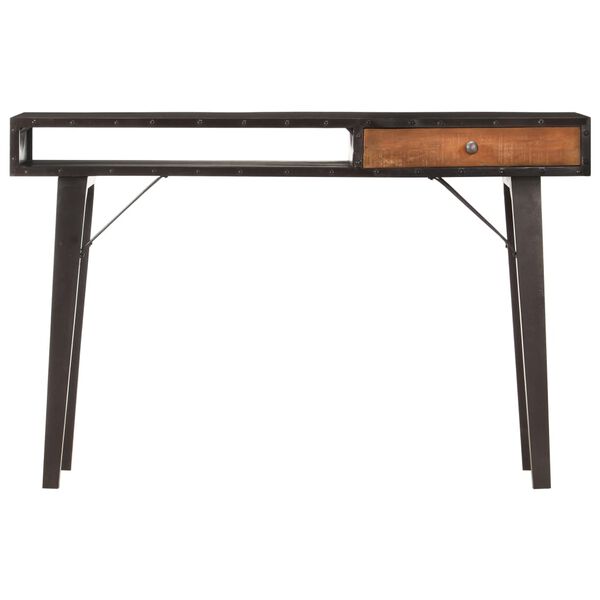 vidaXL Console Table Black and brown Solid reclaimed wood, MDF