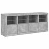 vidaXL Sideboard Concrete grey Engineered wood and glass