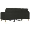 vidaXL 3-seater Sofa Black Fabric (100% polyester), metal, foam