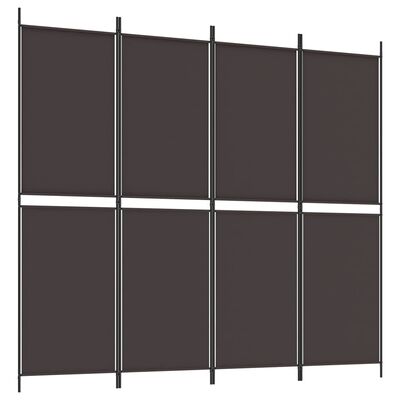 vidaXL 4-Panel Room Divider Brown 78.7"x70.9" Fabric