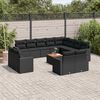 vidaXL Garden Sofa Set Black