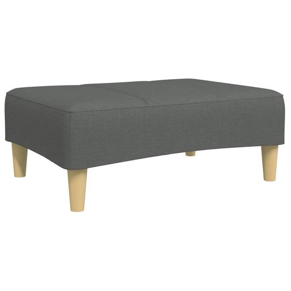 vidaXL Footstool Dark gray Polyester, plywood, plastic, foam