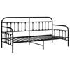 vidaXL Daybed Frame Black 35.43 x 78.74 in Powder-Coated Steel
