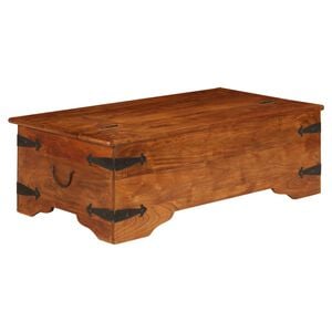 vidaXL Coffee Table Honey Solid acacia wood Medium Flip-Top