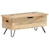 vidaXL Chest Natural wood Solid mango wood, Steel Medium Chest