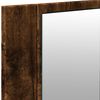 vidaXL Led Mirror Cabinet Smoked Oak Engineered Wood, Glass Large