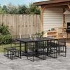 vidaXL Garden Dining Set Black