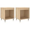 vidaXL Nightstand Set of 2 Sonoma Oak Engineered wood, Metal Small