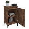 vidaXL Bedside Cabinet Set of 2 Smoked Oak Engineered wood, Metal Small
