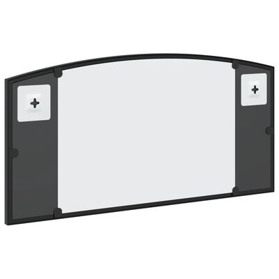 vidaXL Wall Mirror Black 23.6"x11.8" Arch Iron