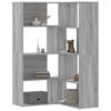 vidaXL Corner Bookcase Grey Sonoma Engineered Wood 55.1 x 33.5 x 33.5 in