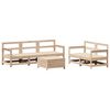 vidaXL Garden Sofa Set Natural Pine Solid pine wood (untreated) Large