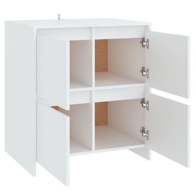 vidaXL Sideboards 2 pcs White 27.6"x16.1"x29.5" Engineered Wood
