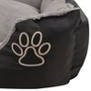 vidaXL Dog Bed Black and Grey PU-coated oxford fabric and faux fur XL