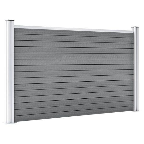 vidaXL Garden Fence WPC 343.3"x41.7" Gray