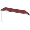 vidaXL Retractable Awning Burgundy, Anthracite