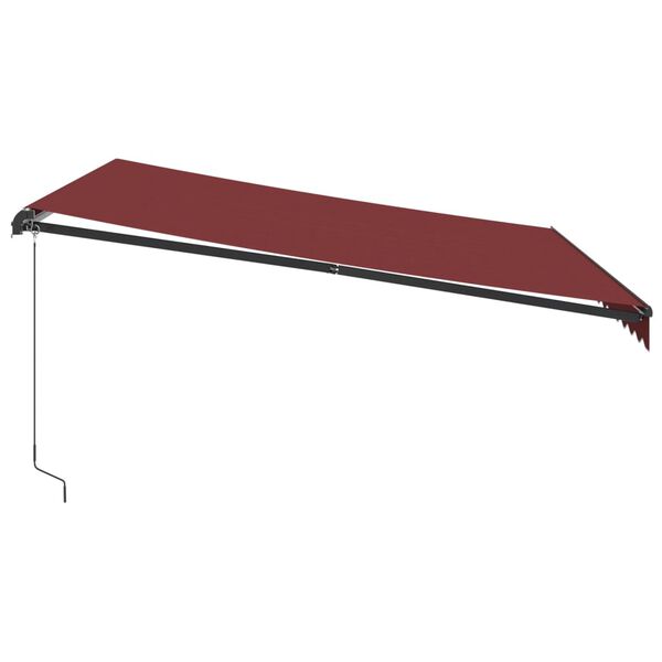 vidaXL Retractable Awning Burgundy, Anthracite