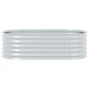 vidaXL Garden Raised Bed Silver Galvanized steel Large Durable