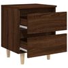 vidaXL Bed Cabinet Brown Oak Engineered wood, Solid eucalyptus wood Medium