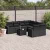 vidaXL Garden Sofa Set Black