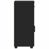 vidaXL Bathroom Cabinet with Drawer Black 11.81 x 13.78 x 31.50 in