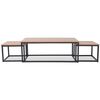 vidaXL Side Table Set of 3 Brown and black