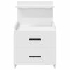 vidaXL Bedside Cabinet White Engineered wood Medium Bedside Cabinet