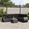 vidaXL Garden Sofa Set Black PE Rattan Large Modular Garden Sofa Set