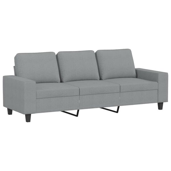 vidaXL 3-seater Sofa Light Gray Polyester, Metal, Textilene Large