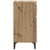vidaXL Bed Cabinet Artisan Oak Engineered wood, Metal Medium Bed Cabinet