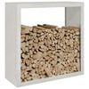 vidaXL Firewood Rack 39.4x15.7x39.4" Stainless Steel