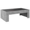 vidaXL Coffee Table Concrete grey Engineered wood, glass Medium